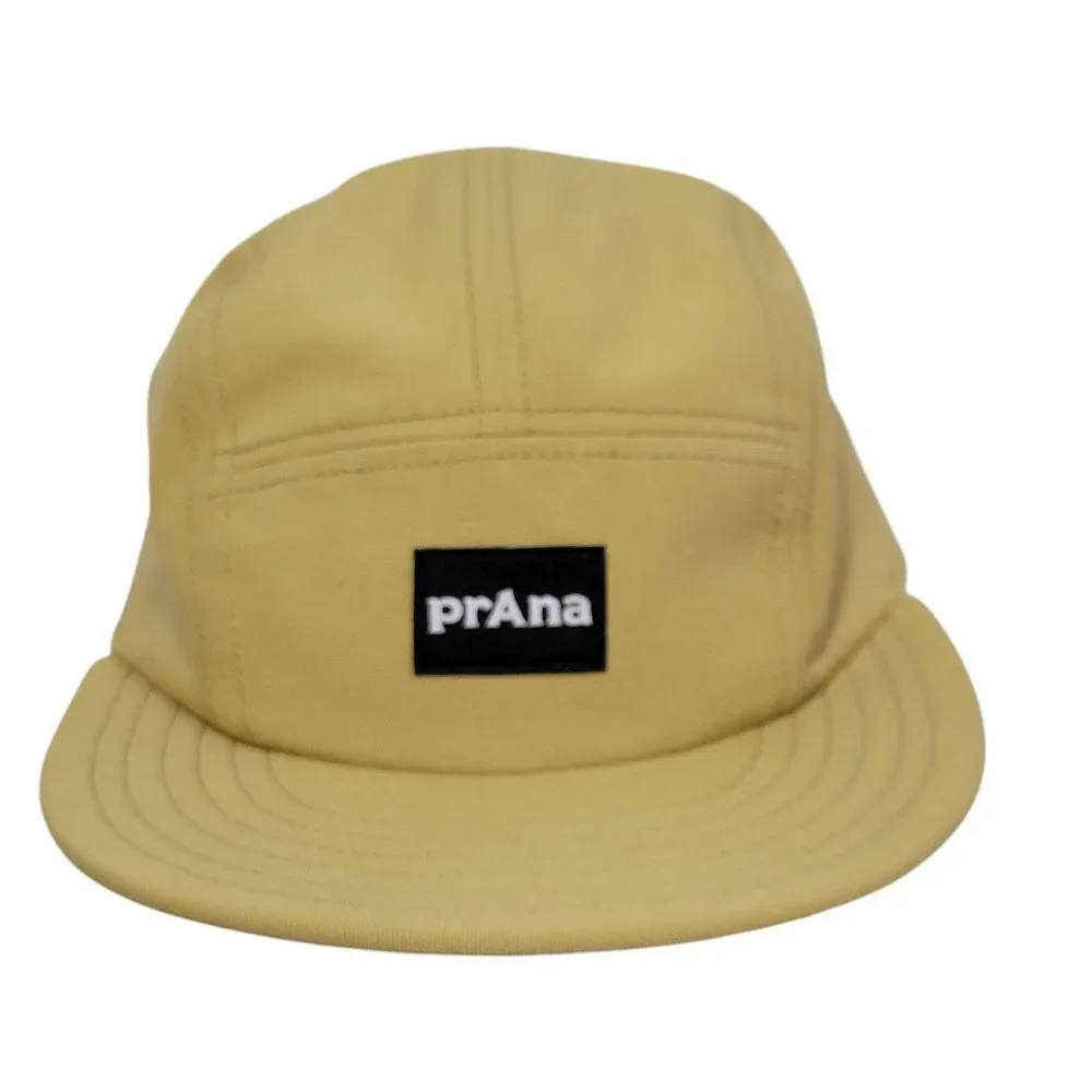 Prana Foothills Flat Brim‎ Hat UPF 50 Tan Adjustable Unisex Logo Packable NEW